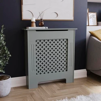 Abbildung von Vida Designs Kommoden &amp; Sideboards, Mitteldichte Holzfaserplatte, Grau, Klein
