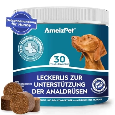 Abbildung von AmeizPet Hunde Weiche Leckerlis Analdrüsen Salbe für Hund, Hund Verdauungssnacks, 30
