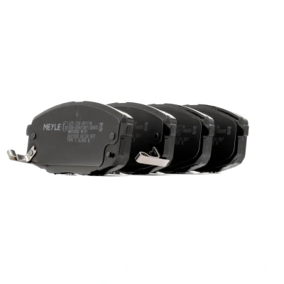 Abbildung von MEYLE 025 239 6617/W Bremsbelagsatz ORIGINAL Quality Vorderachse mit akustischer Verschleißwarnung Anti Quietsch Blech HYUNDAI: i30 II Schrägheck