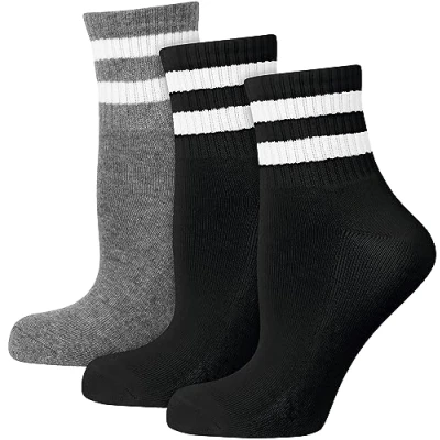 Abbildung von Nur Der 3er Pack Sport Kurzsocken Herren, schwarz/grau, 46