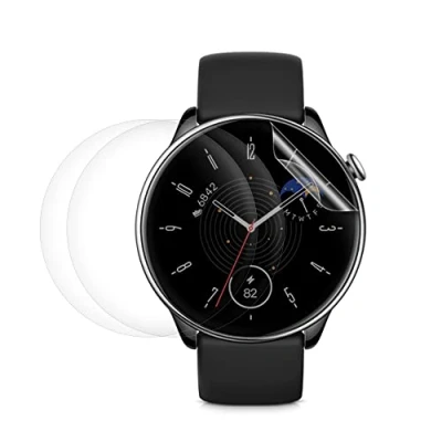 Abbildung von kwmobile 3X Transparente Displayschutzfolie kompatibel mit Huami Amazfit GTR Mini Schutzfolie für Fitness Tracker Displayschutz
