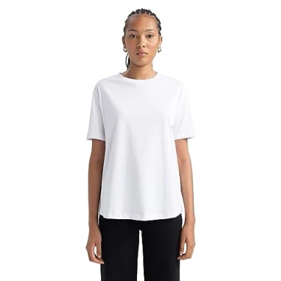 Abbildung von DeFacto Damen B0642ax T Shirt, Weiß, S EU