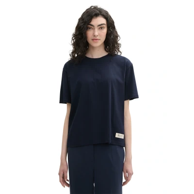Abbildung von TOM Tailor Denim BOXY Tshirt basic, Damen, Größe: Medium, Sky captain blue