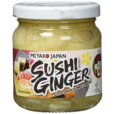 Abbildung von MIYAKO Ingwer, eingelegt, weiß ATG 110 g, 6er Pack (6 x 190 g)