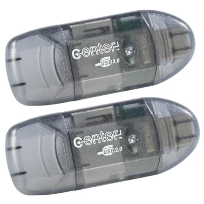 Abbildung von c enter Kartenleser: 2er Set USB 2.0 Cardreader &amp; Stick, für SD(HC/XC) Karten (USBstick Cardreader, Stick mit SD Kartenleser)
