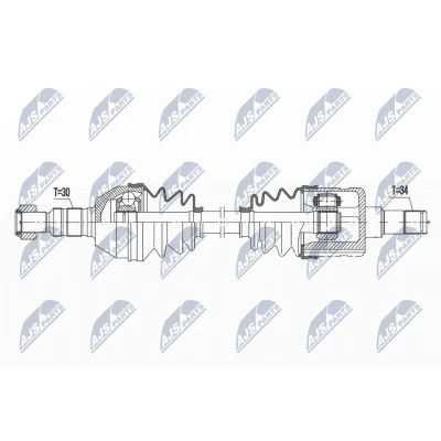 Abbildung von NTY NPW PL 113 Antriebswelle Hinterachse links 762 82 SAAB: 9 3 Limousine
