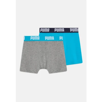Abbildung von PUMA Boy&#039;s Everyday Basic Boxer, Grey Mélange/Blue New, 146/152 (2er Pack)