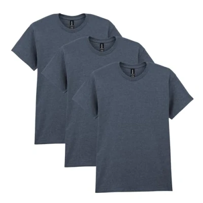Abbildung von Gildan Unisex T shirt aus Schwerer Baumwolle, Stil G5000 Shirt, Grau, S