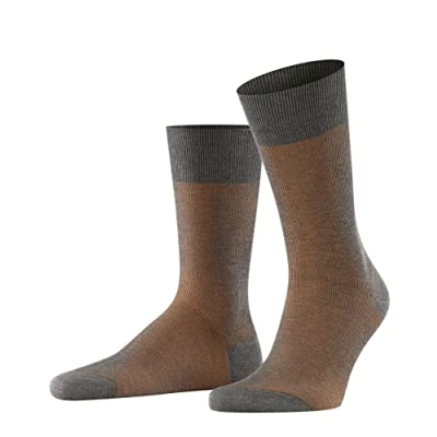 Abbildung von FALKE Herren Socken Fine Shadow M SO Baumwolle gemustert 1 Paar, Grau (Grey Melange 3560), 39 40