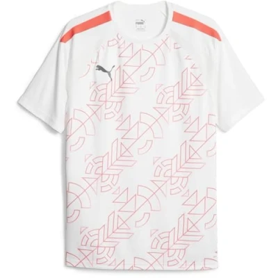 Abbildung von Puma Teamliga Graphic Sport Tshirt, Herren, Größe: Large, White/fire orchid