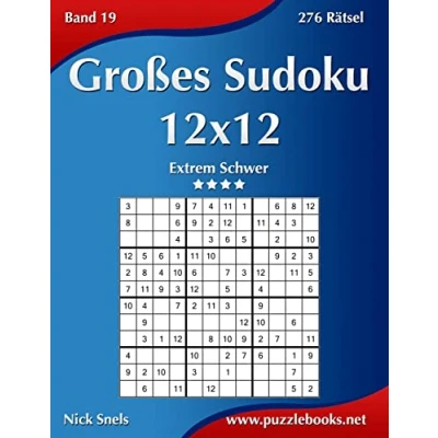 Abbildung von Großes Sudoku 12x12 Extrem Schwer Band 19 276 Rätsel
