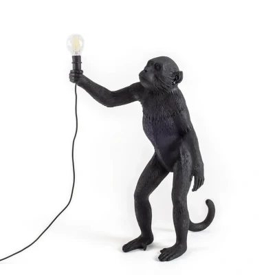 Abbildung von SELETTI The Monkey Lamp Standing Black Outdoor