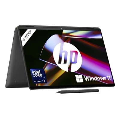 Abbildung von HP Spectre x360 2 in 1 Laptop, 16&quot; WQXGA IPS Touchscreen, Intel Core Ultra 7 155H, Evo, 16 GB DDR5 RAM, TB SSD, Arc Graphics, Windows 11, QWERTZ, Schwarz