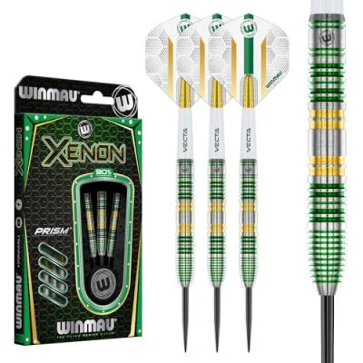 Abbildung von WINMAU Darts Xenon 24g 90% Professionelles Wolfram Dartpfeile Set mit Stahlspitze Dart Flüge und Dartschäfte
