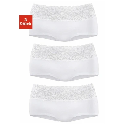 Abbildung von Lascana 3 PACK Panties, Damen, Größe: 32/34, Weiß
