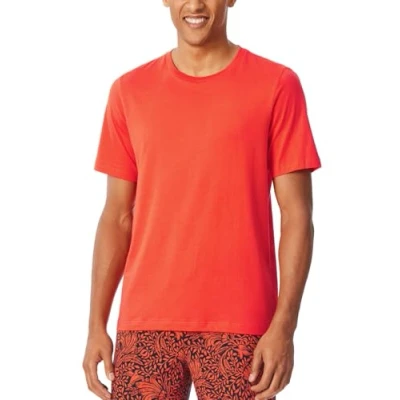 Abbildung von Schiesser Herren Schlafshirt Kurzarm Rundhals Mix + Relax Pyjamaoberteil, hellrot_182179, 50