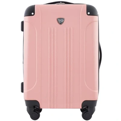 Abbildung von Travelers Club Sky+ Gepäck Set, Rose Gold, 20&quot; Carry On, Chicago Hartschalen Koffer, erweiterbar