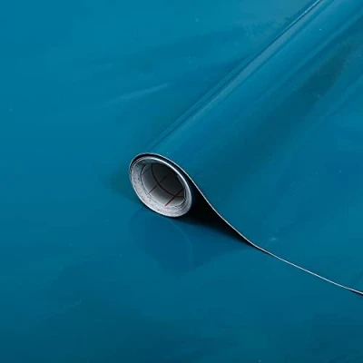 Abbildung von d c fix Klebefolie Uni Lack petrol selbstklebende Folie wasserdicht realistische Deko für Möbel, Tisch, Schrank, Tür, Küchenfronten Möbelfolie Dekofolie Tapete 67,5 cm x 2 m