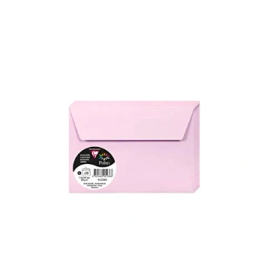 Abbildung von Clairefontaine 5536C Packung mit 20 Umschlägen Pollen Format C6 11,4x16,2 cm, 120g, selbstklebend, ideal für Einladungen und Korrespondenz, Premium glattes Papier, Zartrosa, 1 Pack
