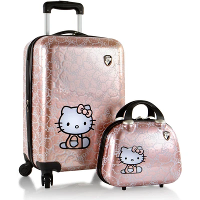 Abbildung von Heys Kinderkoffer &quot;Kinderreiseset Hello Kitty roségold&quot;, (Set, und Kosmetikkoffer), 4 St. Rollen, x Joachim Llambi Kindertrolley Handgepäck Koffer