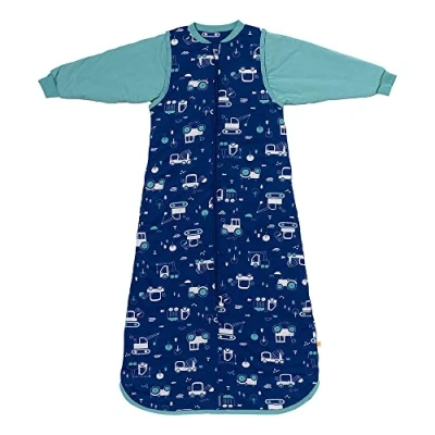 Abbildung von schlummersack Schlafsack Baby ganzjährig 80 cm Bagger Babyschlafsack mit Ärmel abnehmbar 2.5 Tog Ganzjahres Baumwolle