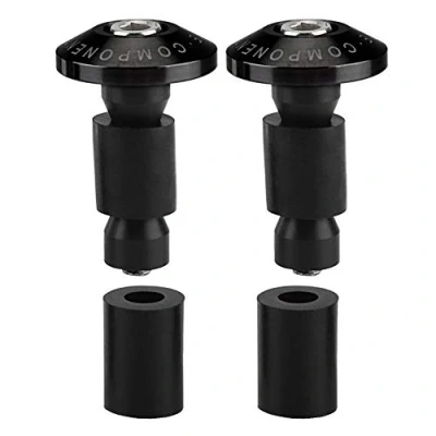 Abbildung von Motorrad Lenkerenden, Lenkerendkappe, Lenkerendkappe für Motorräder 22mm 7/8 inch Lenker Stecker Gummi End Slider Plug Caps Racing ATV Offroad(Schwarz)