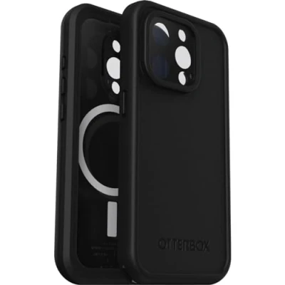 Abbildung von Apple iPhone 15 Pro Hülle MagSafe Kunststoff OtterBox Hard Case/Backcover Handyhülle Schwarz Shockproof/Stoßfest