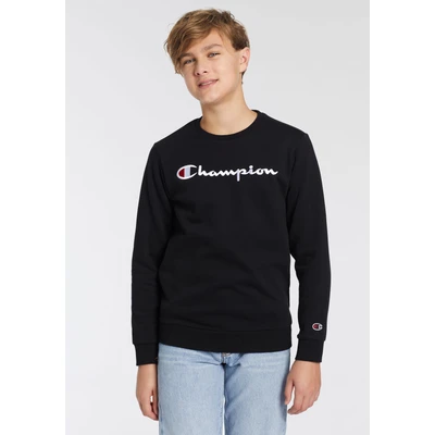 Abbildung von Champion Icons Crewneck Contrast LOGO Unisex Sweatshirt für Kinder, Größe: 162/167, New black