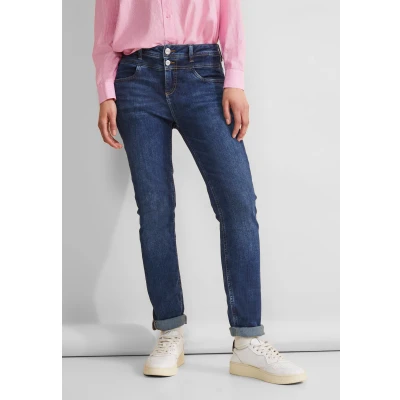 Abbildung von Street One Casual FIT Indigo Jeans Slim Fit, Damen, Größe: 27x32, Blau