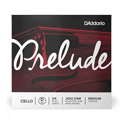 Abbildung von D&#039;Addario J1012 3/4M Prelude Cello Einzelsaite &#039;D&#039; Nickel umsponnen 3/4 Medium