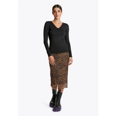 Abbildung von Rich &amp; Royal Longsleeve MIT V NECK Langarmshirt, Damen, Größe: 40, Black