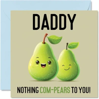 Abbildung von Stuff4 Geburtstagskarten für Papa Nothing Com Pears lustige Geburtstagskarte vom Sohn und Tochter, Vatertagskarte Vater, 145 mm x mm, Witz Grußkarten Männer Ihn