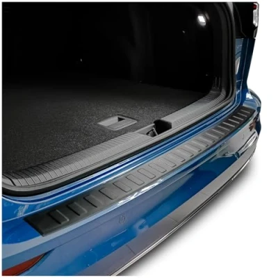 Abbildung von tuning art L3099 Edelstahl Ladekantenschutz passend für VW Golf 8 Variant/Kombi 2020 Pulverbeschichtet, Farbe:Schwarz Pulverbeschichtet