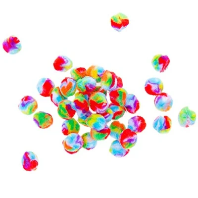 Abbildung von Rico Design Pompon Set Regenbogen 25mm