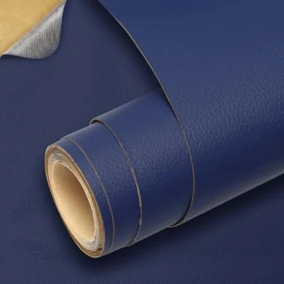 Abbildung von Kunstleder Selbstklebend, Leder Patch 60 * 200cm Reparatur PU Lederreparaturband für Sofas, Handtaschen, Jacken, Autositze, Möbel (Königsblau)