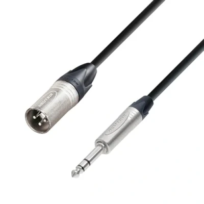 Abbildung von Adam Hall Cables 5 STAR BMV 0150 Mikrofonkabel Neutrik XLR male auf 6,3 mm Klinke stereo 1,5 m