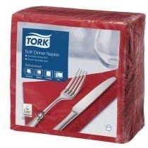 Abbildung von Tork Lunchservietten Advanced 33x33cm 1/4 Falz 3 lagig bordeaux VE=150