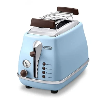 Abbildung von DeLonghi Toaster &quot;Incona Vintage &quot;CTOV 2103.AZ&quot;&quot;, 2 kurze Schlitze, 900 W, im Retro Look, azur