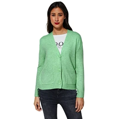 Abbildung von STREET ONE Damen A253544 Strickjacke, Clary Mint Melange, 46