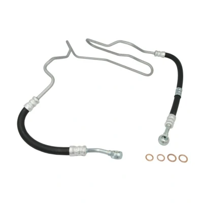 Abbildung von TOPRAN 113 358 Hydraulikschlauch, Lenkung von Hydraulikpumpe nach Lenkgetriebe mit Dichtungen VOLKSWAGEN: Golf 4 Schrägheck, Variant