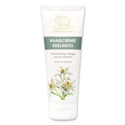 Abbildung von Florex Handcreme Edelweiß Reichhaltige intensive Pflege bei trockenen strapazierten Händen mit Schafmilch ohne Palmöl 75 ml