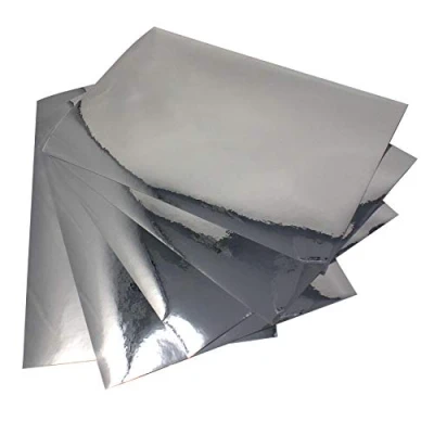 Abbildung von (16/m²) Din A4 Bogen Chromfolie Chrom Bastelfolie Selbstklebend Künstlerfolie Plotterfolie Plottfolie Basteln DIY Polyester Folie (5er Set Bögen)