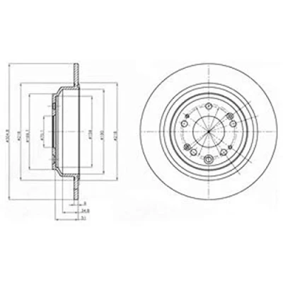 Abbildung von Bremsscheibe DELPHI BG4196C