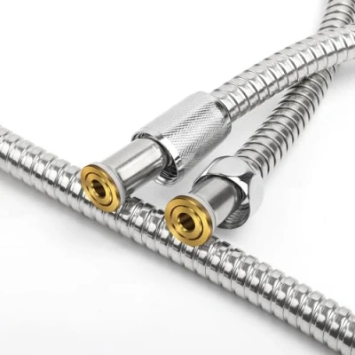 Abbildung von Duschschlauch 1,8m,YEAUPE Edelstahl Brauseschlauch 180cm Standard G1/2&quot; alle Kupferanschlüsse, Flexibel &amp; Knickfest, Trinkwassergeprüft Druckgeprüft,Premium Ersatz Edelstahlschlauch,Chrom