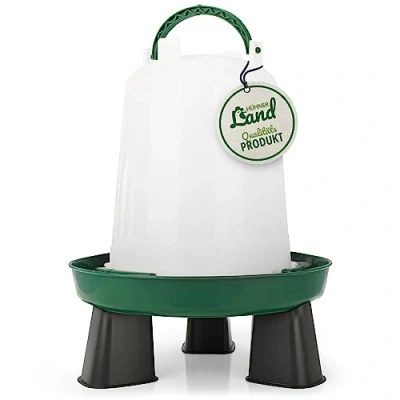 Abbildung von HÜHNER Land Hühnertränke 1,5, 3 oder 10 ltr. grün I Beheizbare Geflügeltränke für Hühner Aufhängbarer Wasserspender Automatische Wassertränke, Tränke, Geflügel Zubehör Zucht Vogeltränke (3L)