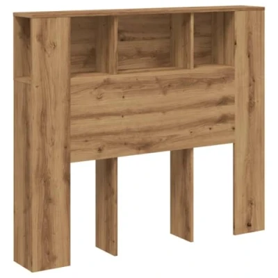 Abbildung von vidaXL Kopfteil mit Ablagen Artisan Eiche 120x19x104,5cm Holzwerkstoff, (1 St)