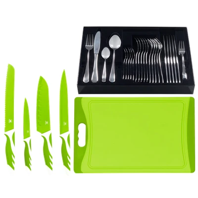 Abbildung von KING Besteck Set &quot;&quot;BAS&quot; inkl. Etui, 4 Küchenmesser und 1 Schneidebrett&quot;, (Set, 36 tlg.)