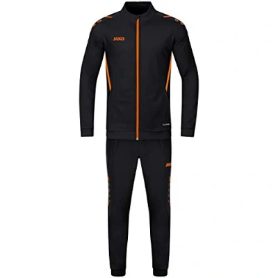 Abbildung von JAKO Kinder Trainingsanzug Polyester Challenge, Schwarz/Neonorange, 164