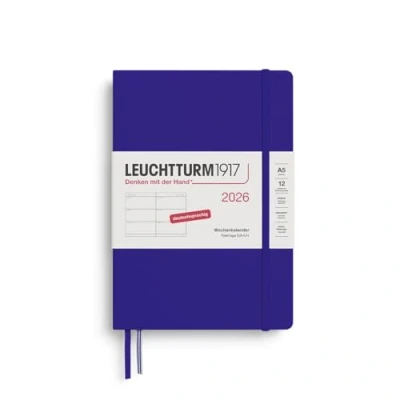 Abbildung von LEUCHTTURM1917 372532 Wochenkalender Medium (A5) 2026, 12 Monate, Ink, Deutsch