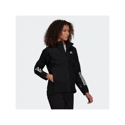 Abbildung von adidas Sportswear W BSC 3S R J Regenjacke / wasserabweisende Jacke, Damen, Größe: 34/36 (S), Black